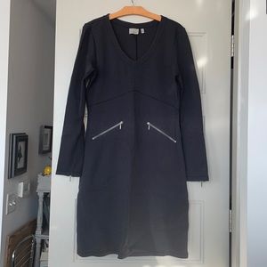 Athleta V-neck black winter dress